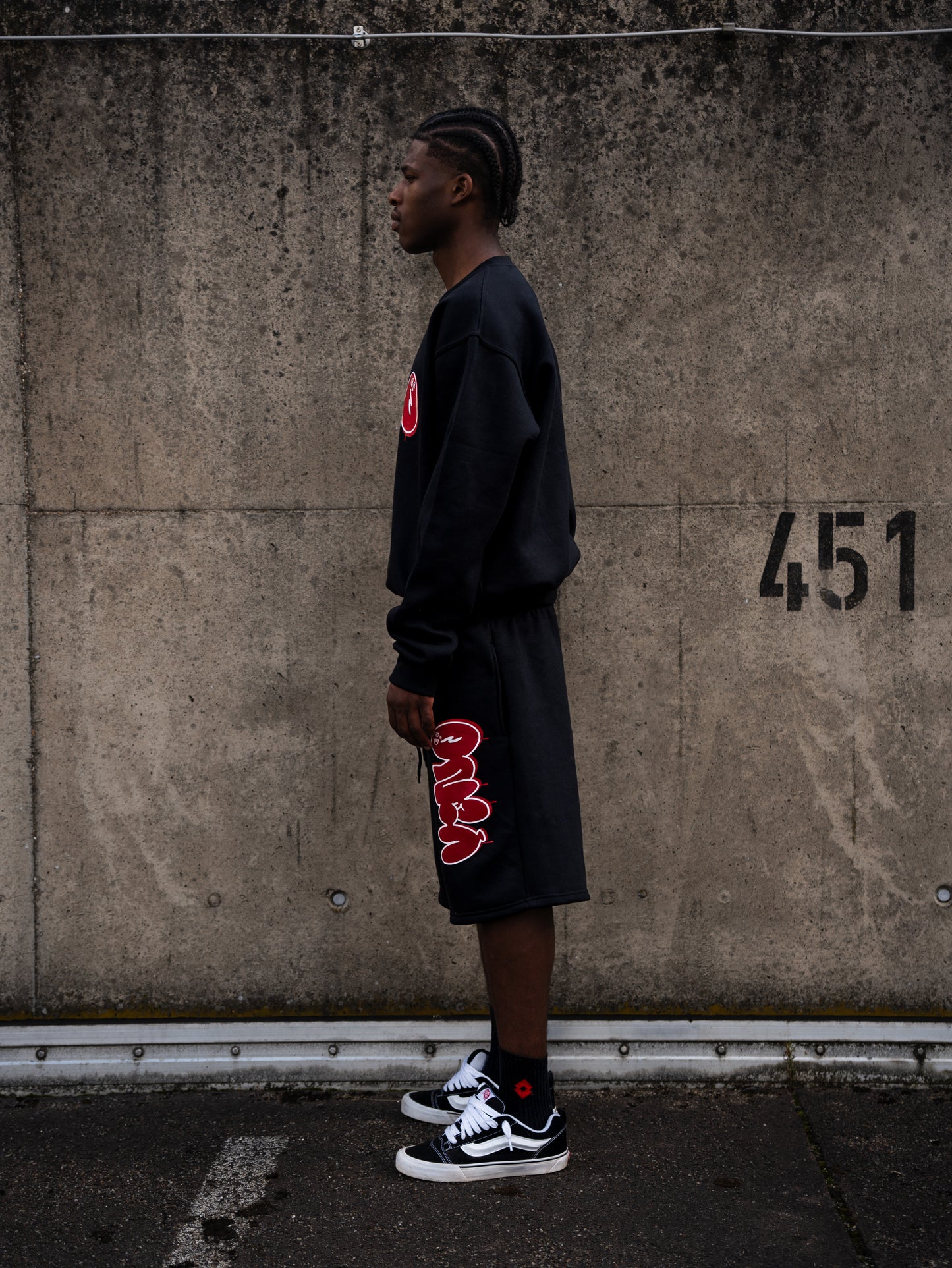 Black Graffiti Shorts